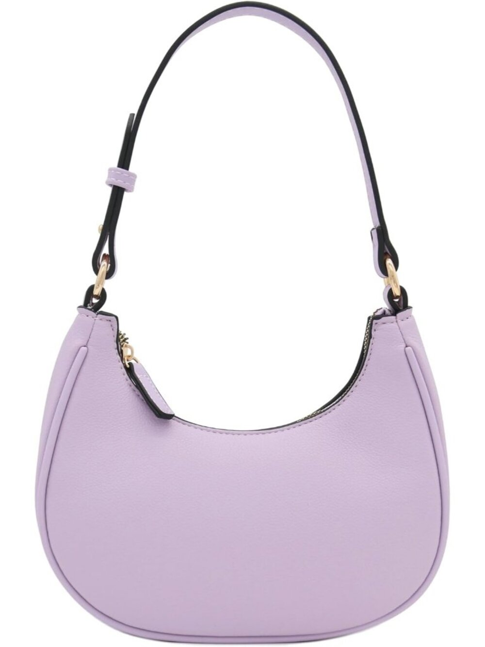 Women Lavender Small Crescent For Trendy Underarm Purse Zipper Shoulder Bag